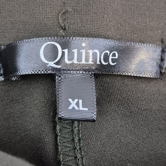 Quince Ponte Bootcut Pants Olive Green - Size XL Tall - Picture 13 of 16